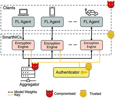 FedNIC: enhancing privacy-preserving federated learning via homomorphic encryption offload on SmartNIC